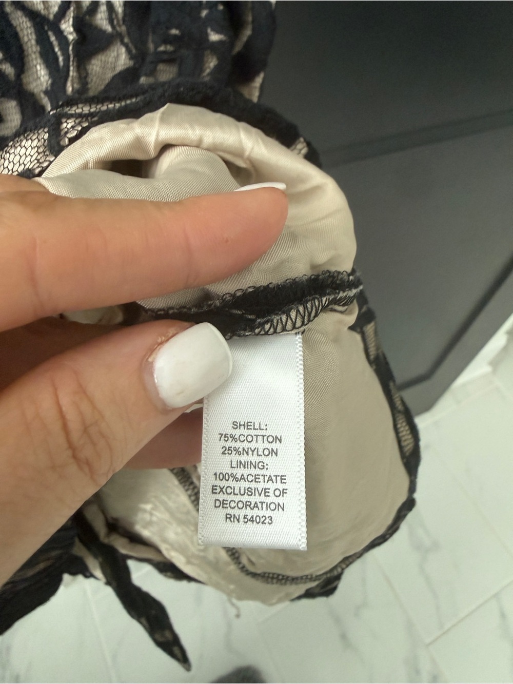 Banana Republic Black Lace Camisole with Nude Lining - Picture 5 of 6